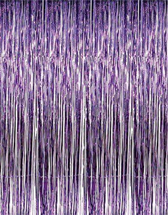Foil Fringe Curtain (3ft X 8ft) - Purple - Party Expo