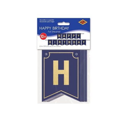 Foil Happy Birthday Banner - Party Expo