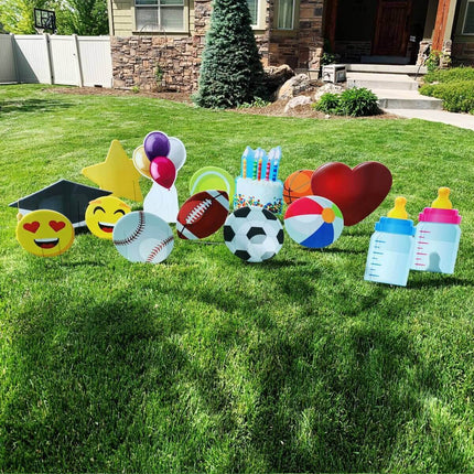 Football Icon Yard Sign (1 count) - Party Expo