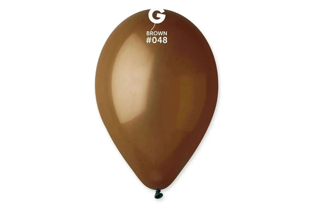 Gemar - 12" Brown Latex Balloons #048 (50pcs) Party Expo