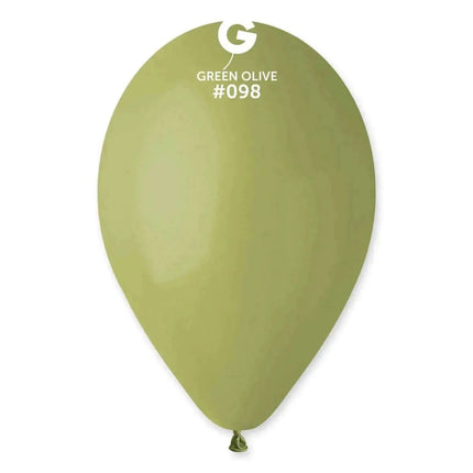 Gemar - 12" Green Olive Latex Balloons #098 (50pcs) Party Expo