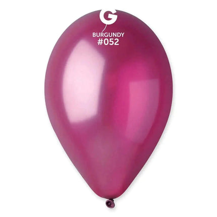 Gemar - 12" Metallic Burgundy Latex Balloons #052 (50pcs) Party Expo