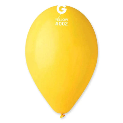 Gemar - 12" Yellow Latex Balloons #002 (50pcs) Party Expo