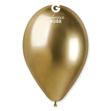 Gemar - 13" Shiny Gold Latex Balloons #088 (25pcs) Party Expo