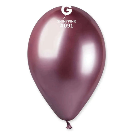 Gemar - 13" Shiny Pink Latex Balloons #091 (25pcs) Party Expo