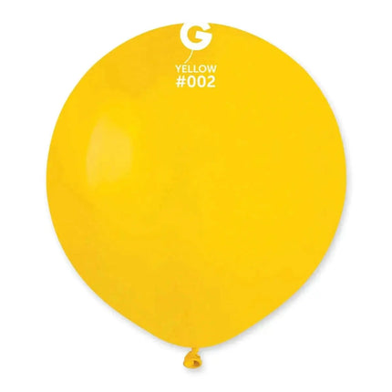 Gemar - 19" Yellow Latex Balloons #002 (25pcs) Party Expo
