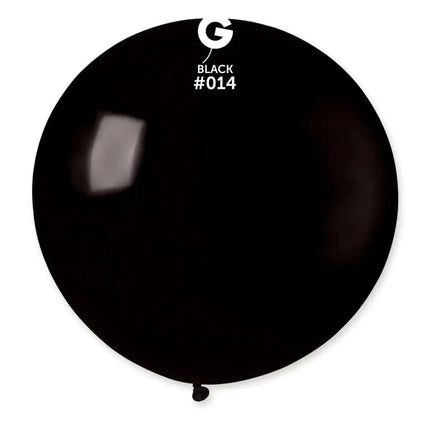Gemar - 31" Black Latex Balloons #014 (1pc) Party Expo