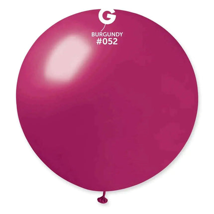 Gemar - 31" Metallic Burgundy Latex Balloons #052 (1pc) Party Expo