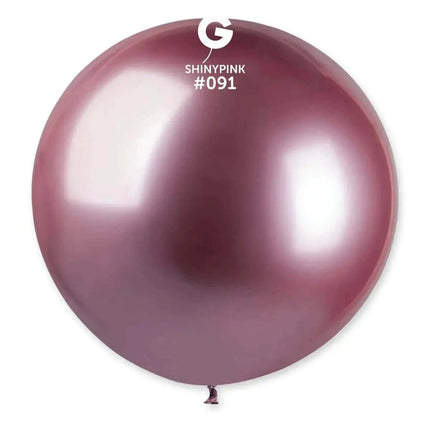 Gemar - 31" Shiny Pink Latex Balloons #091 (1pc) Party Expo