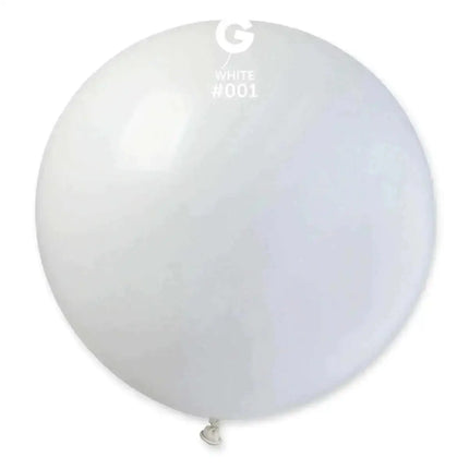 Gemar - 31" White Latex Balloons #001 (1pc) Party Expo