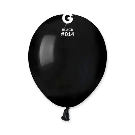 Gemar - 5" Black Latex Balloons #014 (100pcs) Party Expo