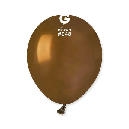 Gemar - 5" Brown Latex Balloons #048 (100pcs) Party Expo