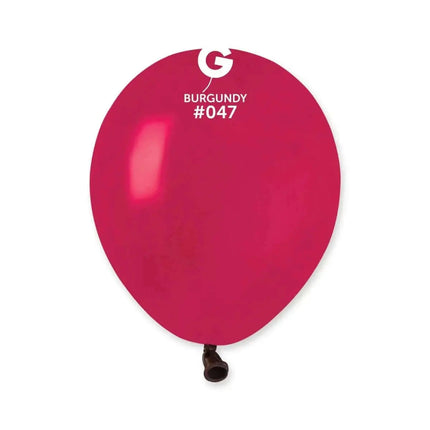 Gemar - 5" Burgundy Latex Balloons #047 (100pcs) Party Expo