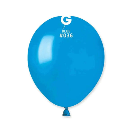 Gemar - 5" Metallic Blue Latex Balloons #036 (100pcs) Party Expo