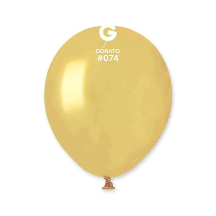 Gemar - 5" Metallic Dorato Latex Balloons #074 (100pcs) Party Expo