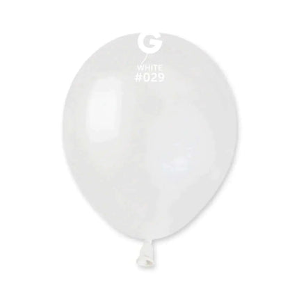 Gemar - 5" Metallic White Latex Balloons #029 (50pcs) Party Expo