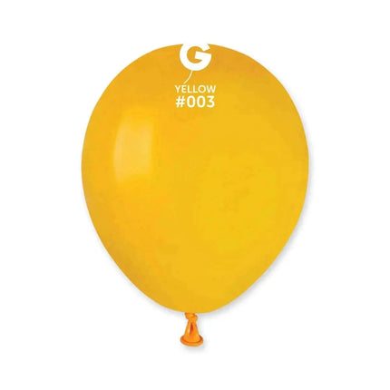 Gemar - 5" Yellow Latex Balloons #003 (100pcs) Party Expo