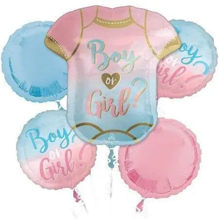 Gender Reveal - Baby Shower Mylar Balloon Bouquet - Party Expo
