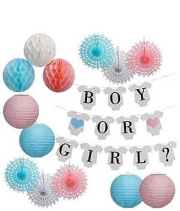Gender Reveal - Garland Party Kit (14pcs) - Party Expo