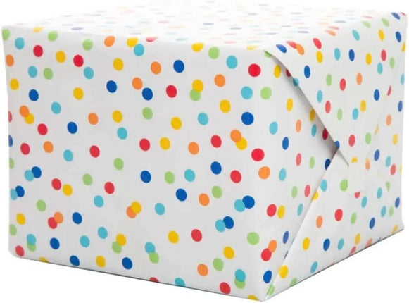 Gift Wrapping Paper - Rainbow Polka Dots - Party Expo