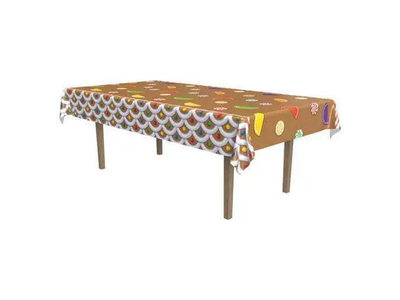 Gingerbread House Plastic Tablecover - Party Expo
