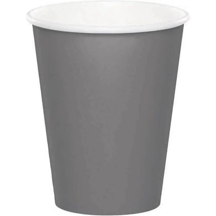 Glamour - 9oz Gray Paper Cups (8ct) - Party Expo