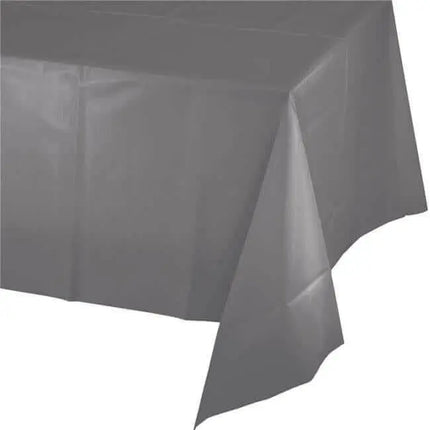 Glamour Gray Plastic Table cover 54 x 108 - Party Expo