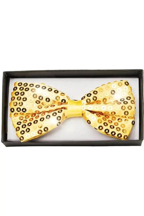 Gold Sequin Bow Tie - Party Expo