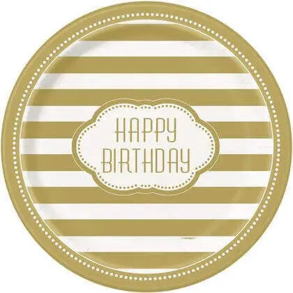 Golden Birthday 9" Plates Party Expo