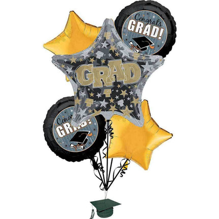 Grad Honors Graduation Mylar Balloon Bouquets (6pcs) - Party Expo