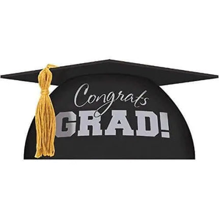 Graduation Cap Cake Topper - Black (3pcs) - Party Expo