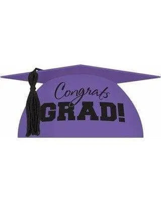 Graduation Cap Cake Topper - Purple - Party Expo