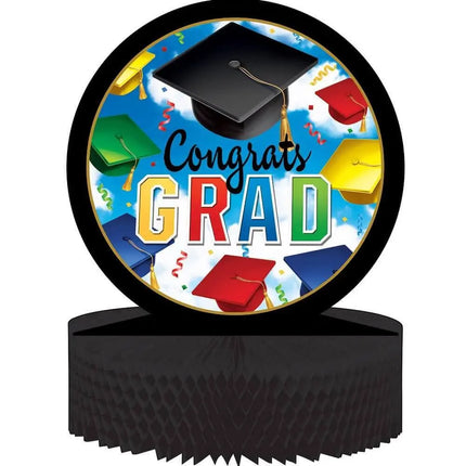 Graduation Honeycomb Shaped Centerpiece 13.5" - Multicolor Party Expo