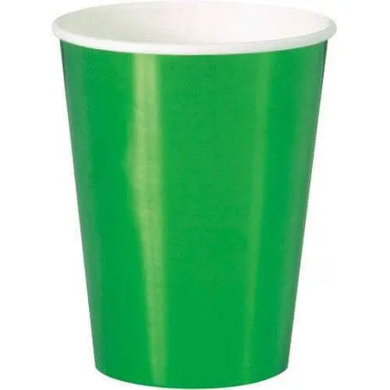 12oz Green Cups (8ct) - Party Expo