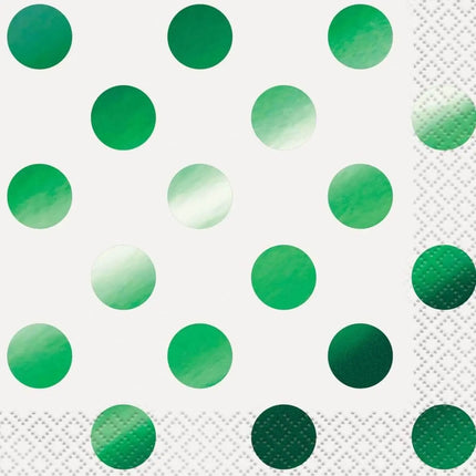 Green Dot Beverage Napkins - Party Expo