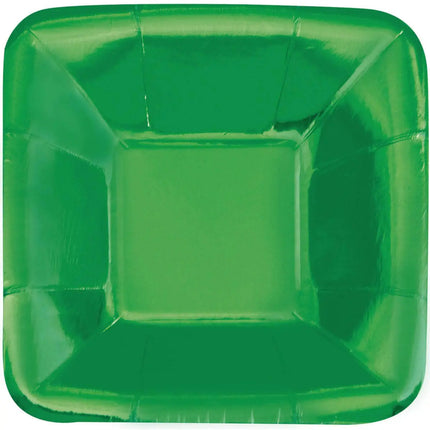 5" Green Square Plates (8ct) Party Expo