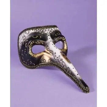 Half Mask Long Nose with Ribbon - Party Expo