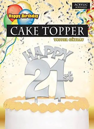 Happy 21st Birthday Cake Topper - Party Expo
