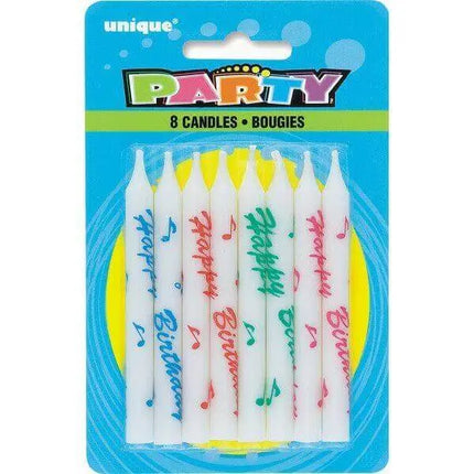 Happy Birthday Candles - Assorted (8ct) - Party Expo