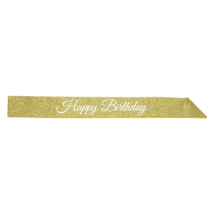 Happy Birthday Glittered Sash - Party Expo