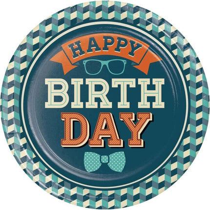 Hipster Birthday 9" Plate Party Expo