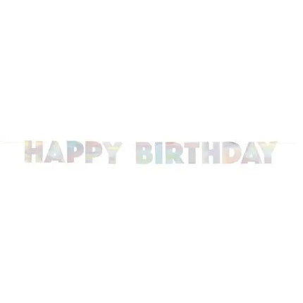 Iridescent Happy Birthday Banner - Party Expo