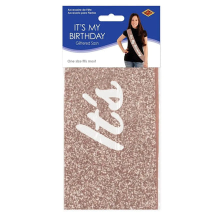 It's My Birthday Glittered Sash - Party Expo