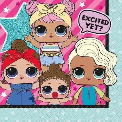 LOL Surprise! - Beverage Napkins (16ct) - Party Expo