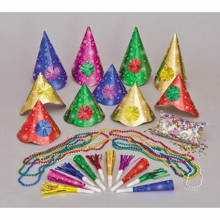 New Year's Eve Multi-Color Party Supply Sets - Party Expo