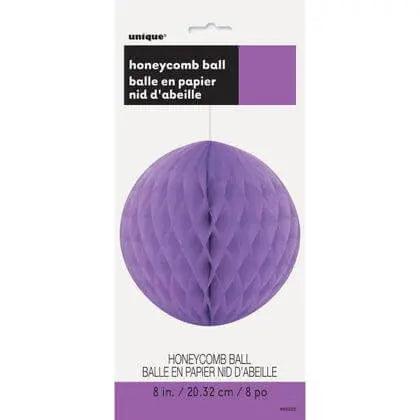 Paper Honeycomb Party Purple Ball 8" Party Expo