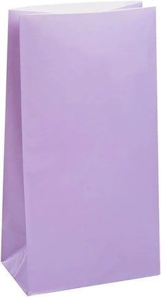 Paper Party Bags - Lavender (12ct) - Party Expo