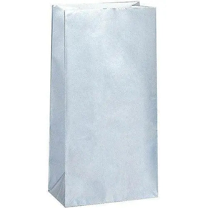 Paper Party Bags -Silver Metallic - Party Expo