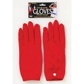 Parade Gloves Short. with Snaps Red - Party Expo