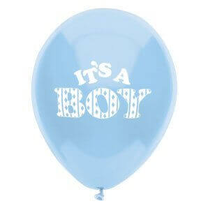 PartyMate - 12" It's A Boy! Latex Balloons - Sky Blue (8ct) - SKU:72391 - UPC:071444723916 - Party Expo